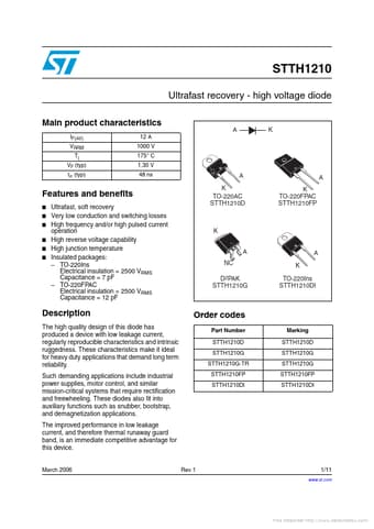  Datasheet Preview Page 1