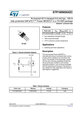  Datasheet Preview Page 1