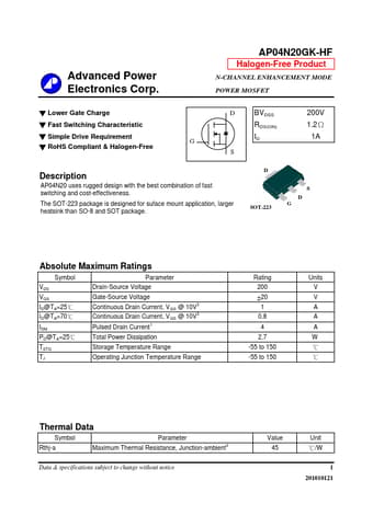  Datasheet Preview Page 1