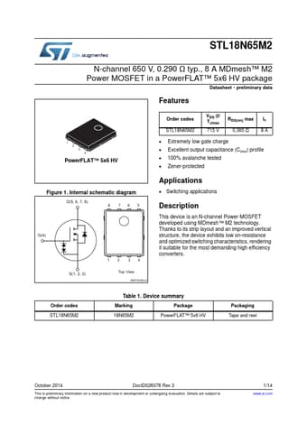  Datasheet Preview Page 1