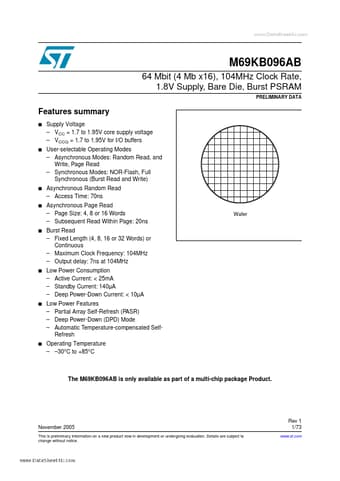  Datasheet Preview Page 1
