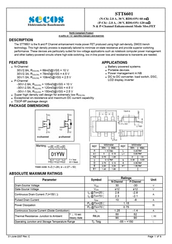  Datasheet Preview Page 1
