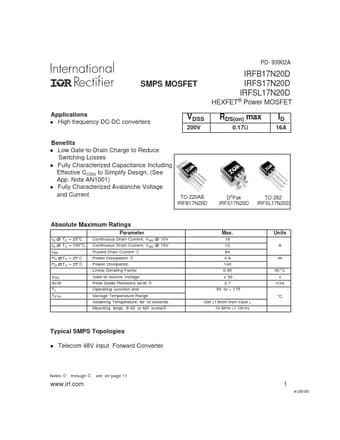  Datasheet Preview Page 1