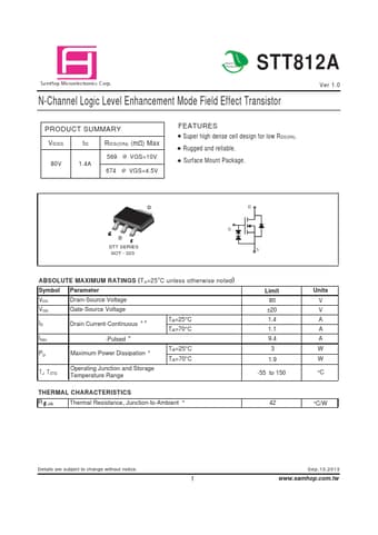  Datasheet Preview Page 1