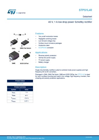  Datasheet Preview Page 1