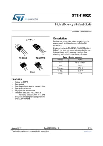  Datasheet Preview Page 1