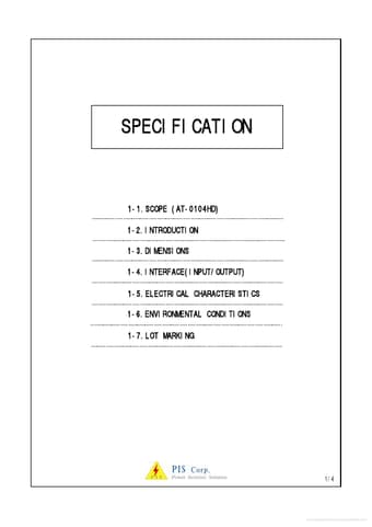  Datasheet Preview Page 1