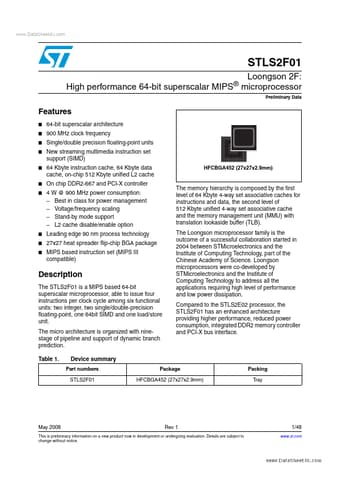  Datasheet Preview Page 1