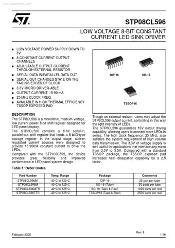  Datasheet Preview Page 1