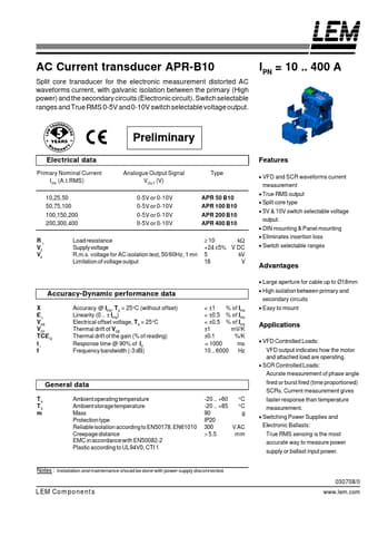  Datasheet Preview Page 1