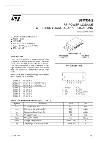  Datasheet Preview Page 1