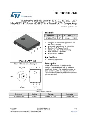  Datasheet Preview Page 1