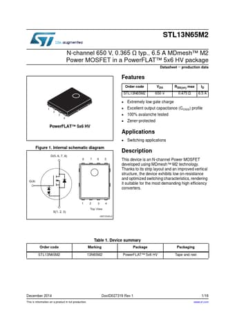  Datasheet Preview Page 1