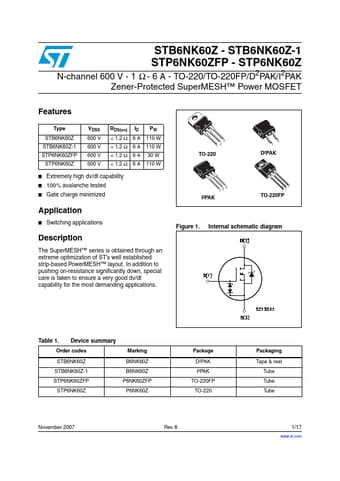  Datasheet Preview Page 1