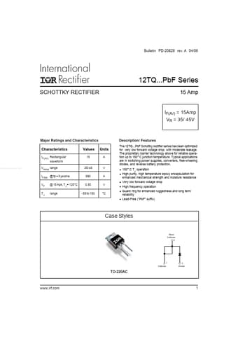  Datasheet Preview Page 1