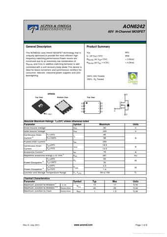  Datasheet Preview Page 1