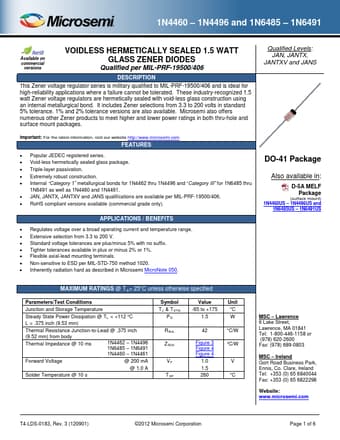  Datasheet Preview Page 1