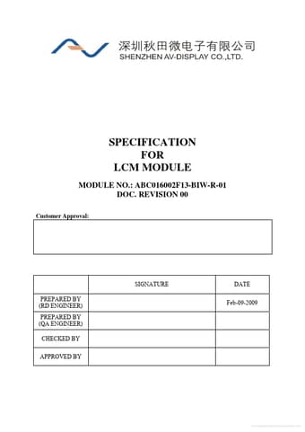  Datasheet Preview Page 1