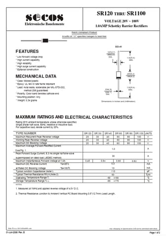  Datasheet Preview Page 1