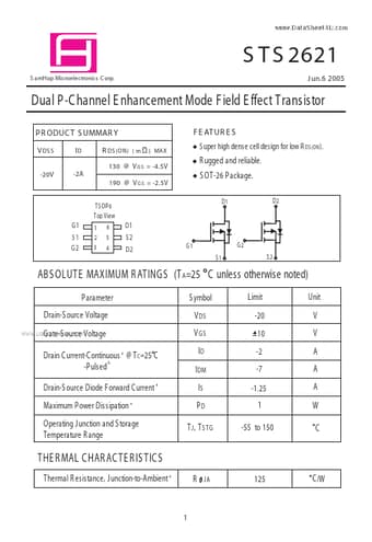  Datasheet Preview Page 1