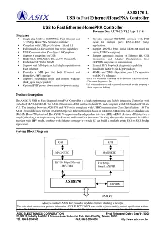  Datasheet Preview Page 1