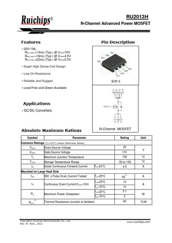  Datasheet Preview Page 1