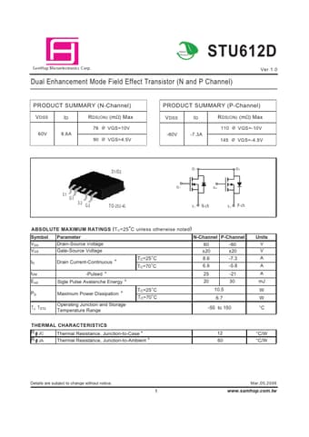  Datasheet Preview Page 1