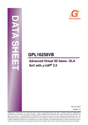  Datasheet Preview Page 1
