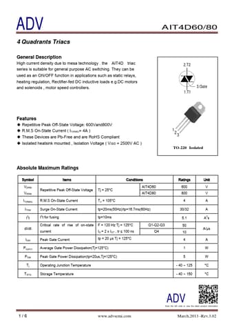  Datasheet Preview Page 1