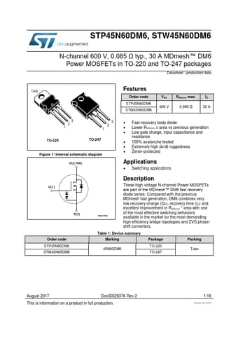  Datasheet Preview Page 1