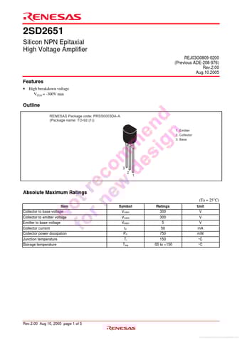  Datasheet Preview Page 1