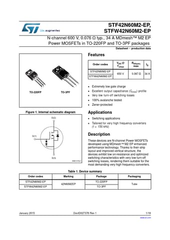  Datasheet Preview Page 1