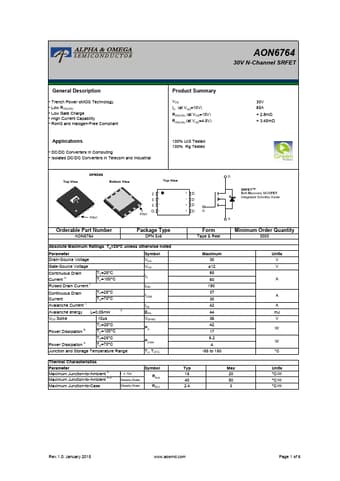  Datasheet Preview Page 1