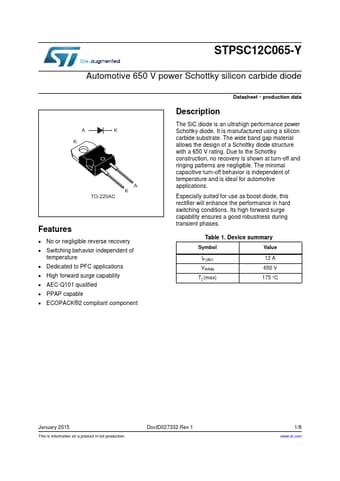  Datasheet Preview Page 1