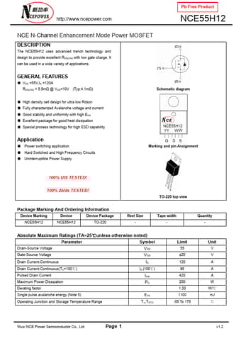  Datasheet Preview Page 1