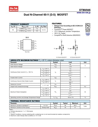  Datasheet Preview Page 1