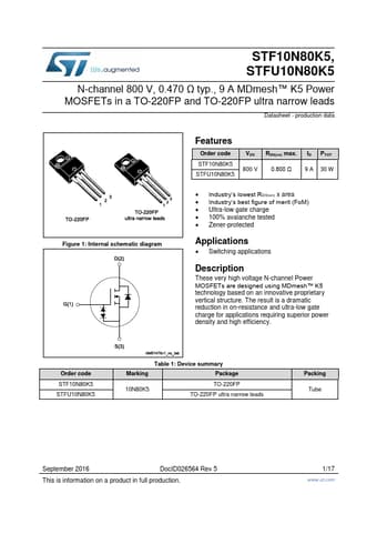  Datasheet Preview Page 1