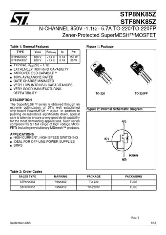  Datasheet Preview Page 1