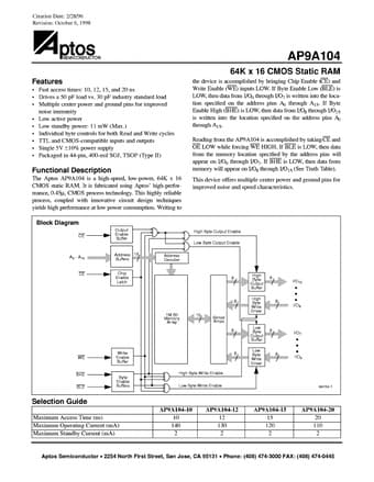  Datasheet Preview Page 1