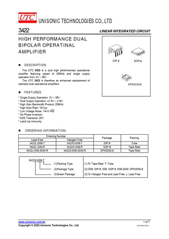  Datasheet Preview Page 1