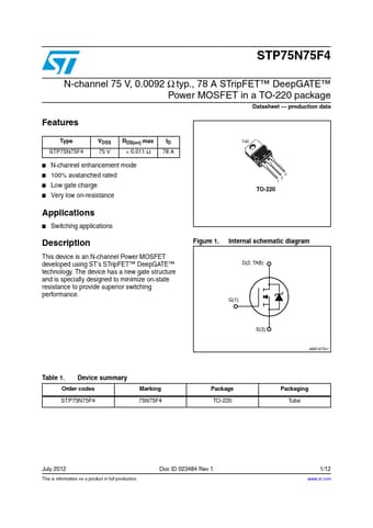  Datasheet Preview Page 1