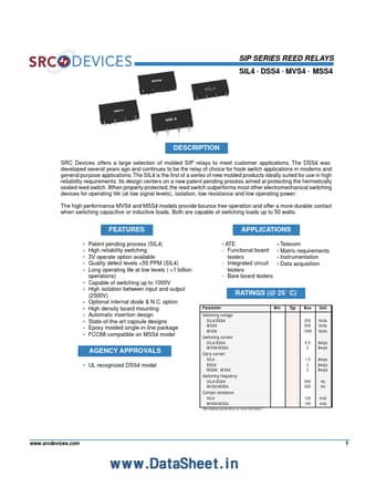  Datasheet Preview Page 1
