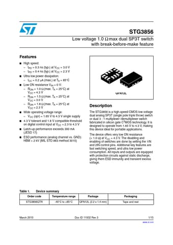 Datasheet Preview Page 1