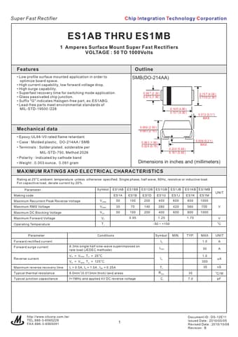  Datasheet Preview Page 1