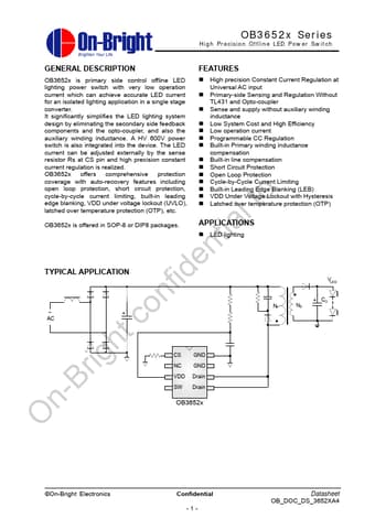  Datasheet Preview Page 1