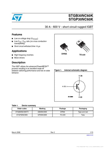  Datasheet Preview Page 1