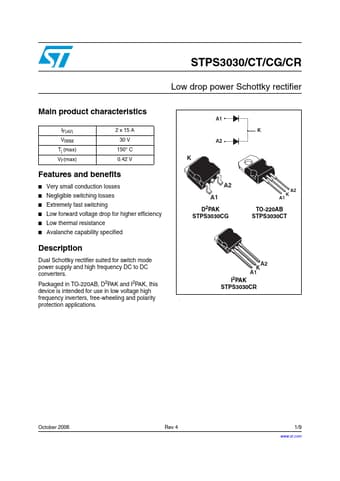  Datasheet Preview Page 1
