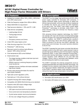  Datasheet Preview Page 1