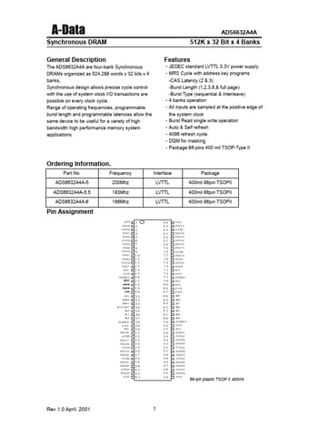  Datasheet Preview Page 1