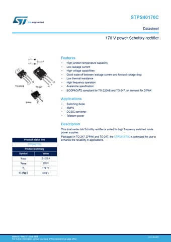  Datasheet Preview Page 1